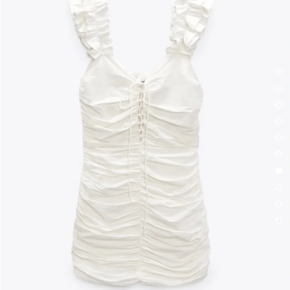 Zara Draped Linen Blend Dress. NWT. Size Small. - Picture 8 of 14